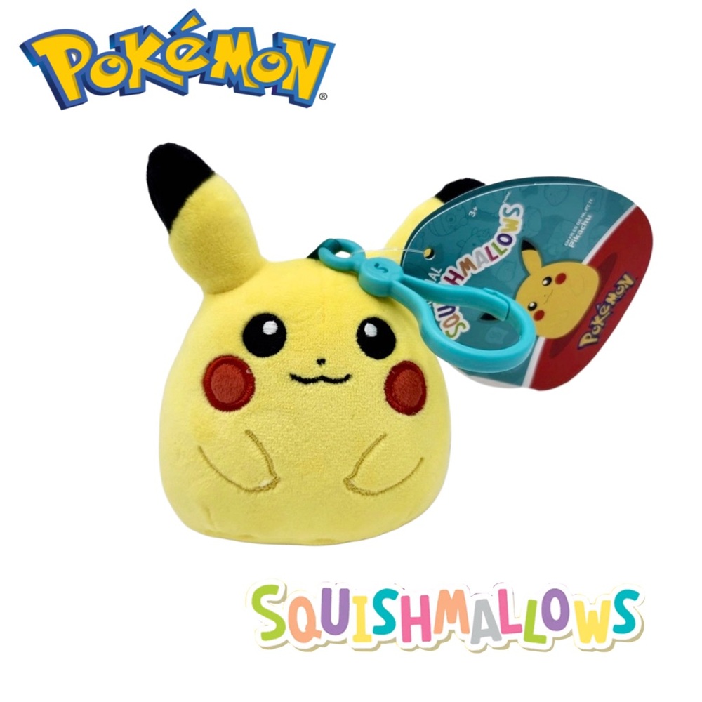 Pokémon Pikachu or Snorlax Squishmallow Plushie Keychain
